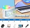 Portable Air Cooler, Evaporative Air Cooler, 3-in-1 Portable Air Conditioner, Mini Air Conditioner with 3 Fan Speeds, 7 Colour Lights, 600ML Water Tank, Air Coolers for Home, Room, Office, Camping