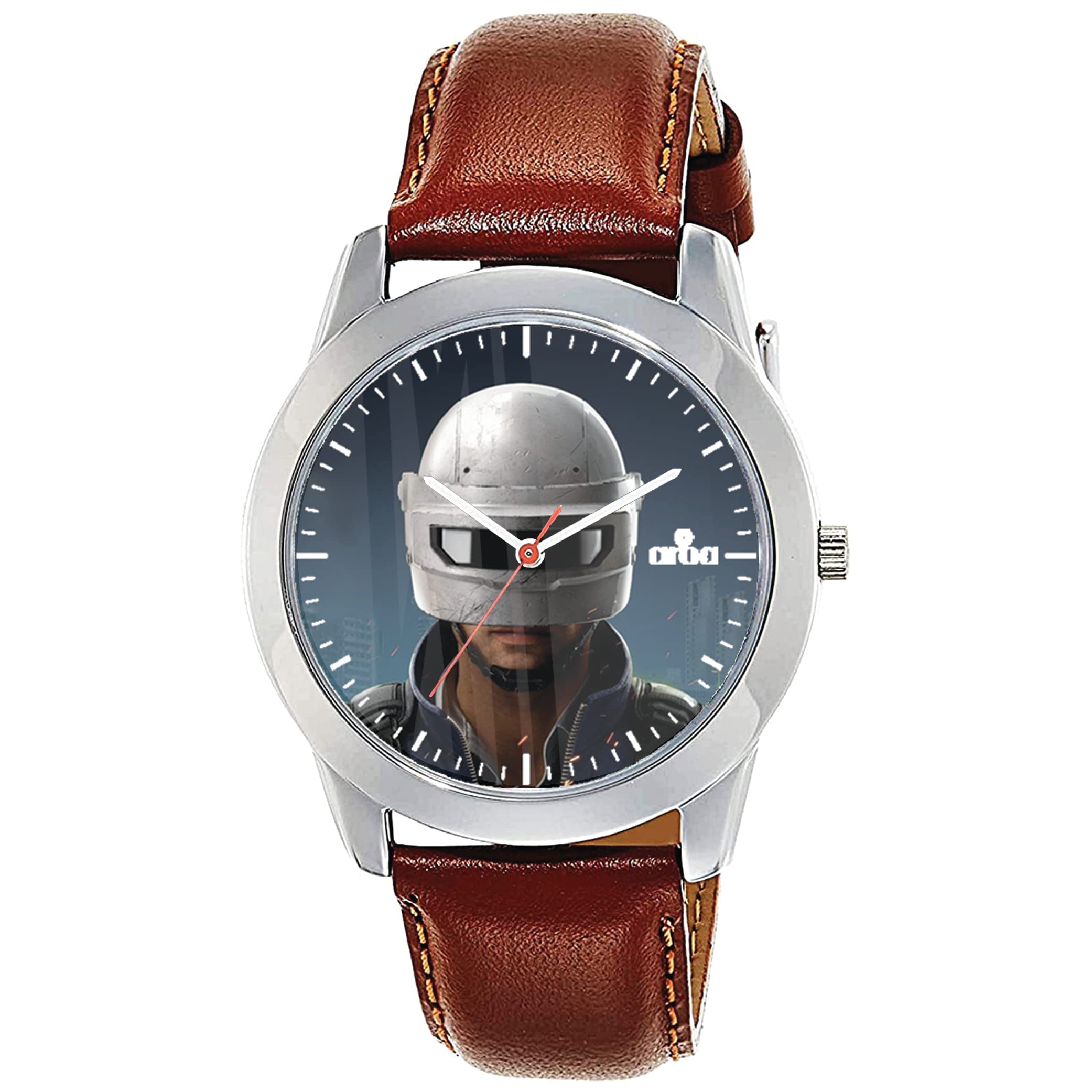 AROA Watch for Men with Pubg : New State Man in Helmet Model :561 in Steel Metal Type Brown Strap Analog Watch Blue Dial for Men Stylish Watch for Boys (B0C57B4PD1) Amazon Price History, Amazon Price Tracker