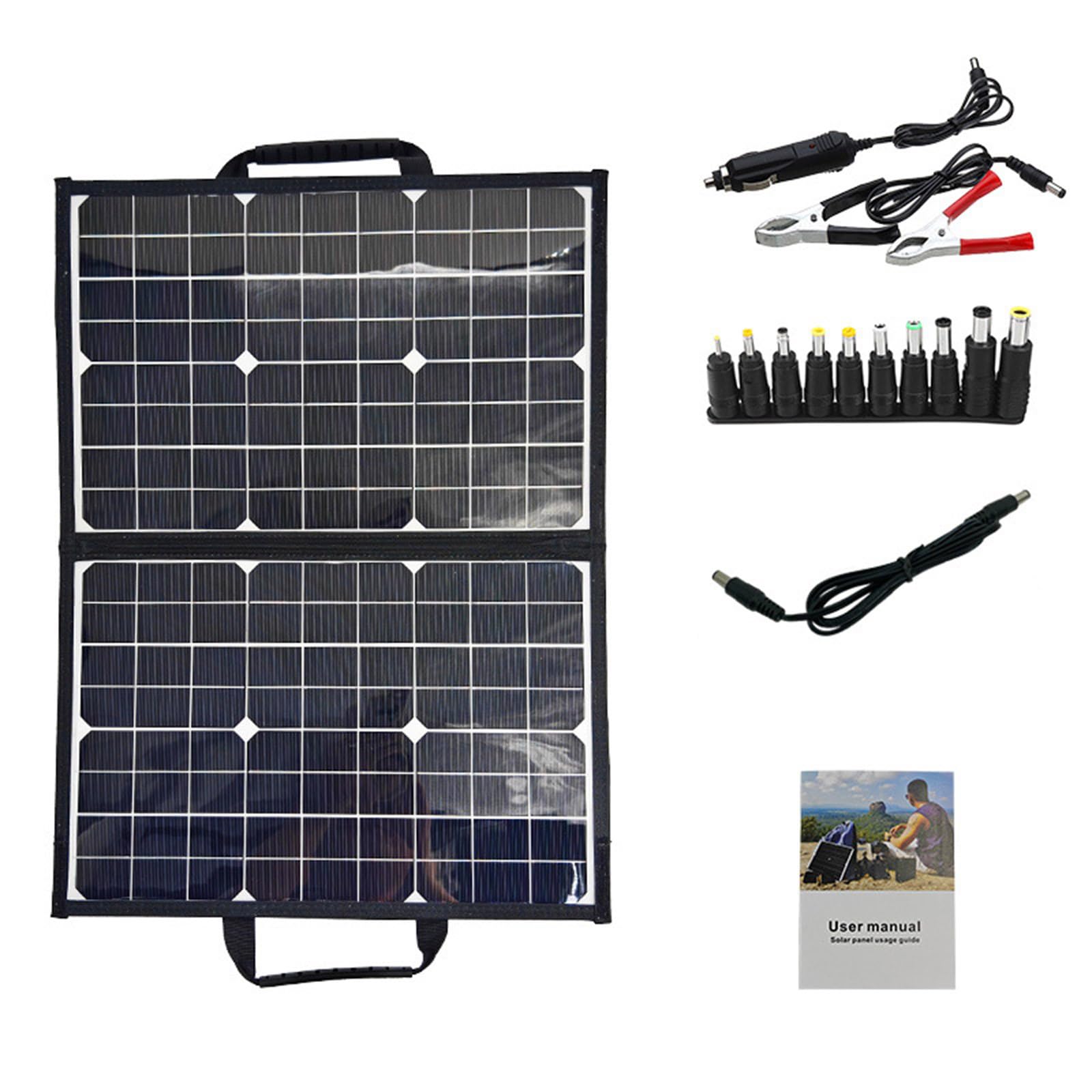 40W Outdoor Emergencies Solar Charging Device Light Weight Folding Solar Charging Cell Plate for Portability Power Station Folding Panel Device