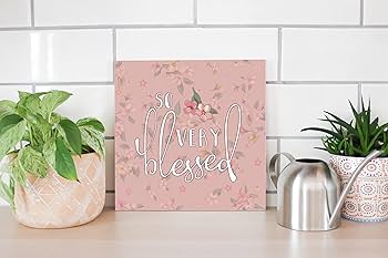 Amazon.com: Elanze Designs So Very Blessed Blush Pink Floral