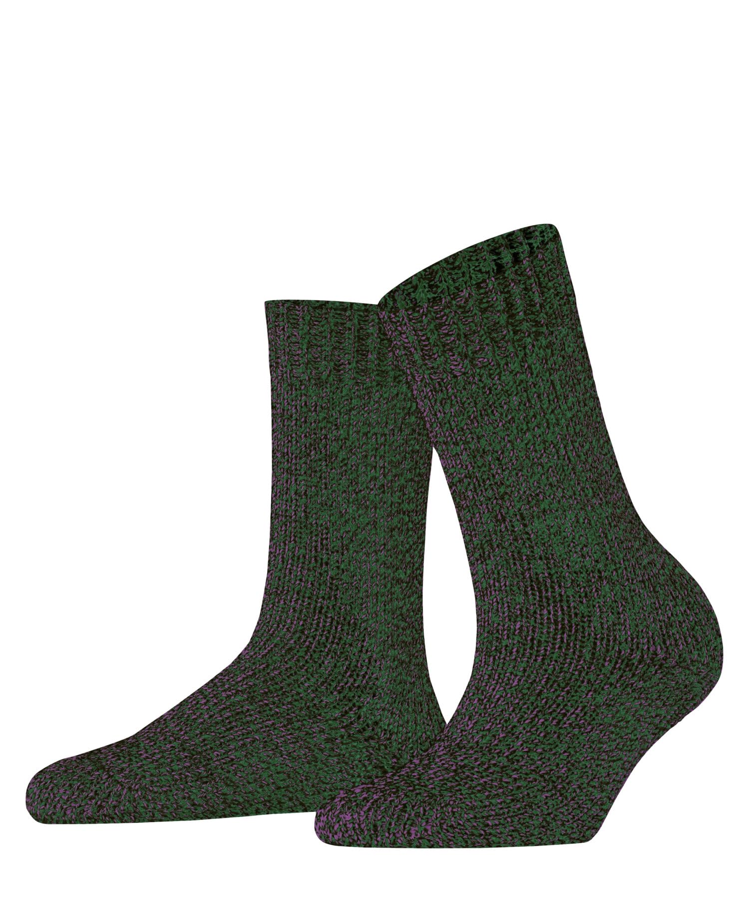 FALKE Women's Marble Cloud W So Wool Cotton Patterned 1 Pair Socks, Green Artichoke 7436, 5.5-8