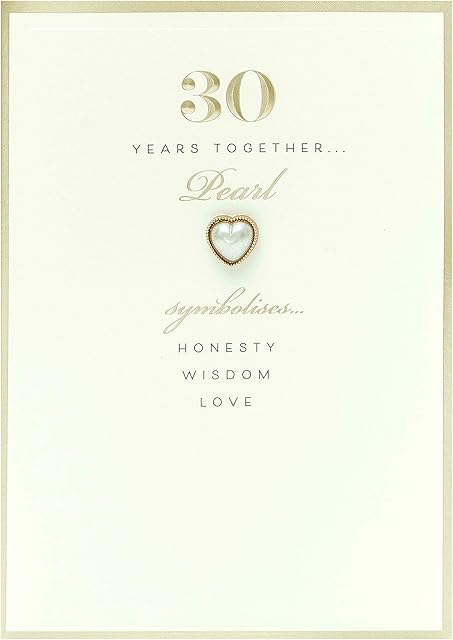 30th Wedding Anniversary Card - Pearl Wedding Anniversary Card - Anniversary Card for Couple