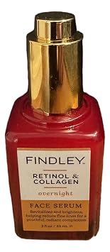 Findley Retinol + Collagen Face Serum Brightening | Anti-Aging Serum with Revitalizing & Youthful Glow Benefits Reduces Fine Lines & Wrinkles 2 Fl Oz