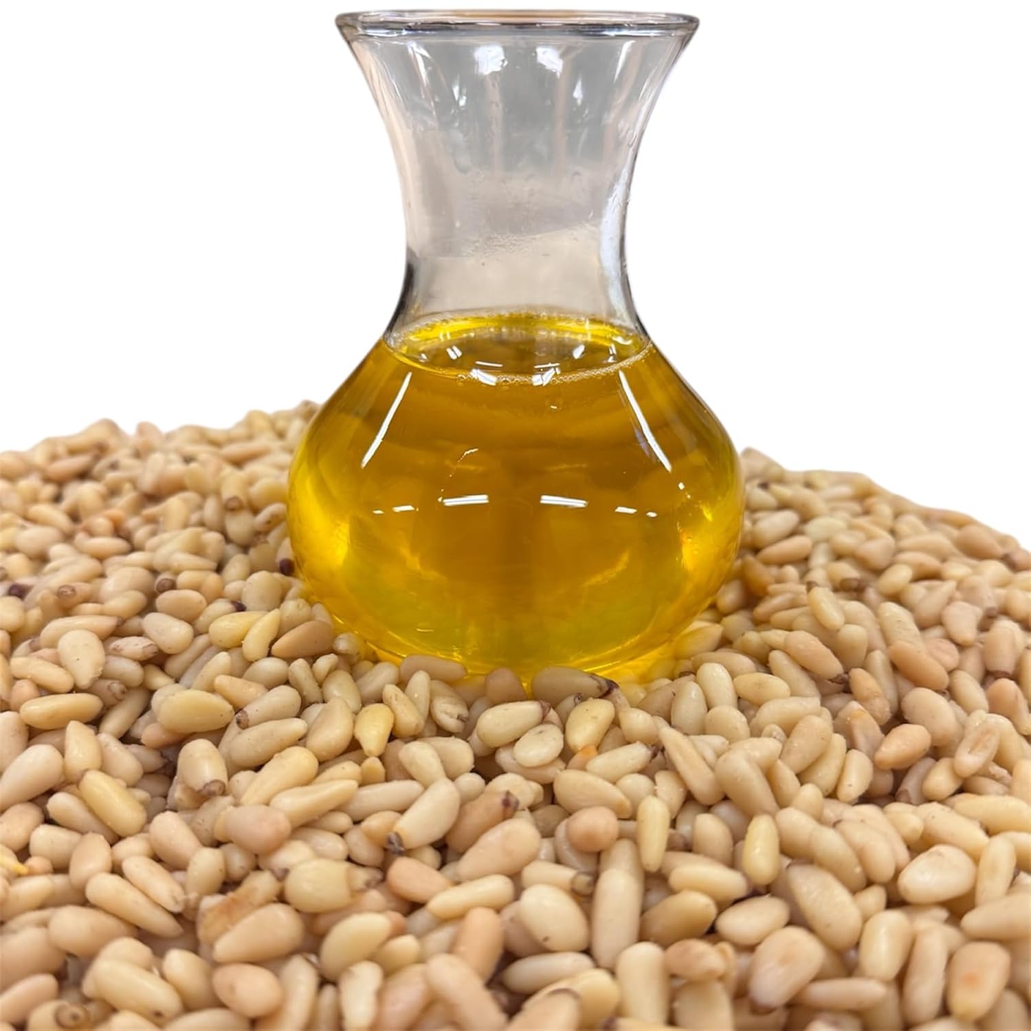 Raw Cold-Pressed Pine Oil from certified organic pine nuts by Live Oil by Lesna
