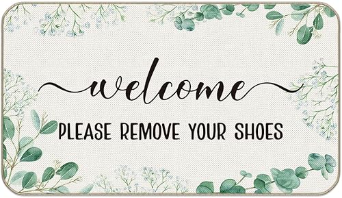 huester Tapete decorativo para puerta de entrada, 17 x 30 pulgadas, para interiores y exteriores, tapete de entrada para puerta delantera, tapete de