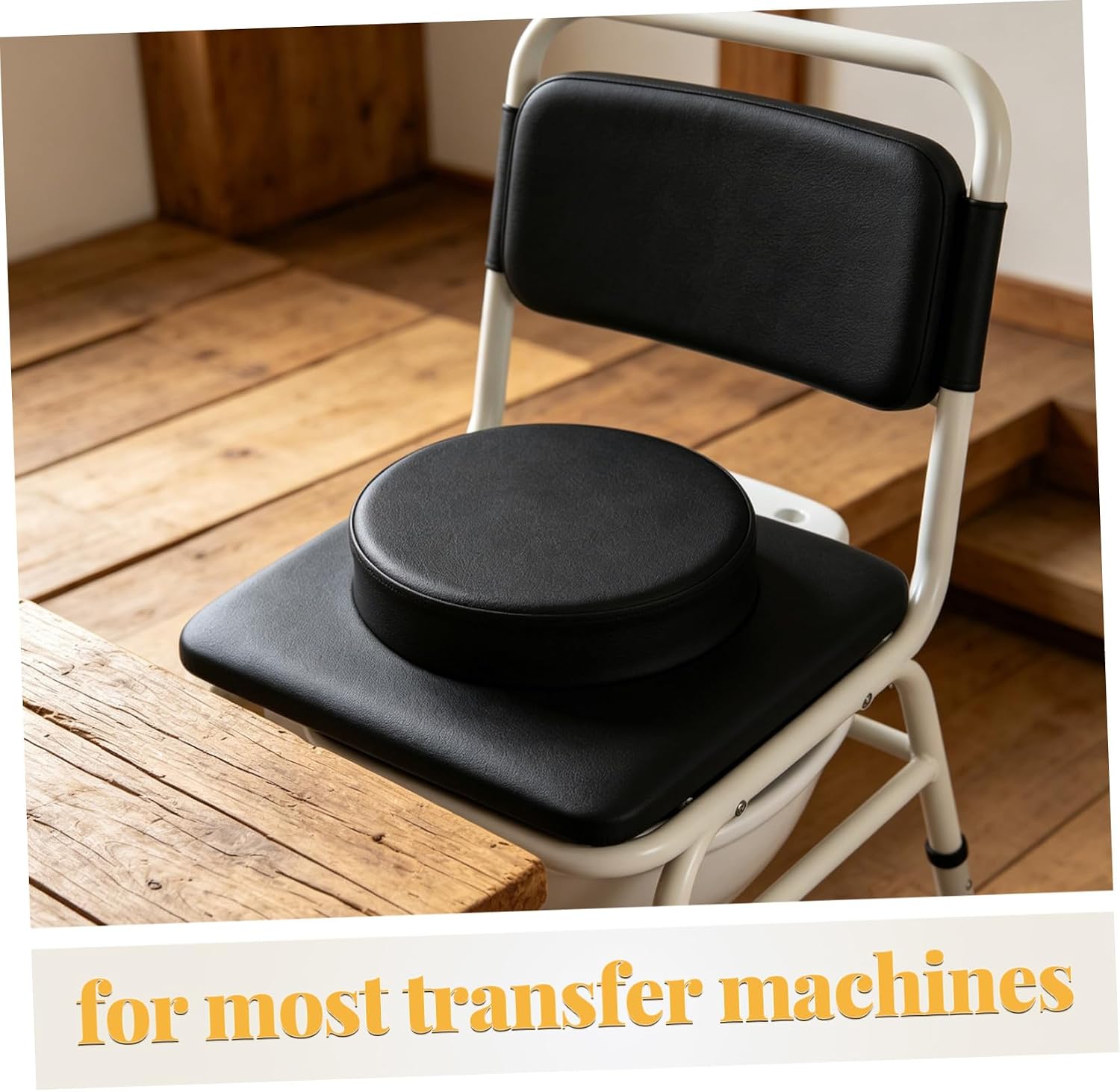 Lift Seat Cushion for Elderly Patients and Seniors, Foam Commode Chair Round Plug Cushion with Foldable Design and Anti Slip Bottom for Transfer Machines and Commode Chairs in Home