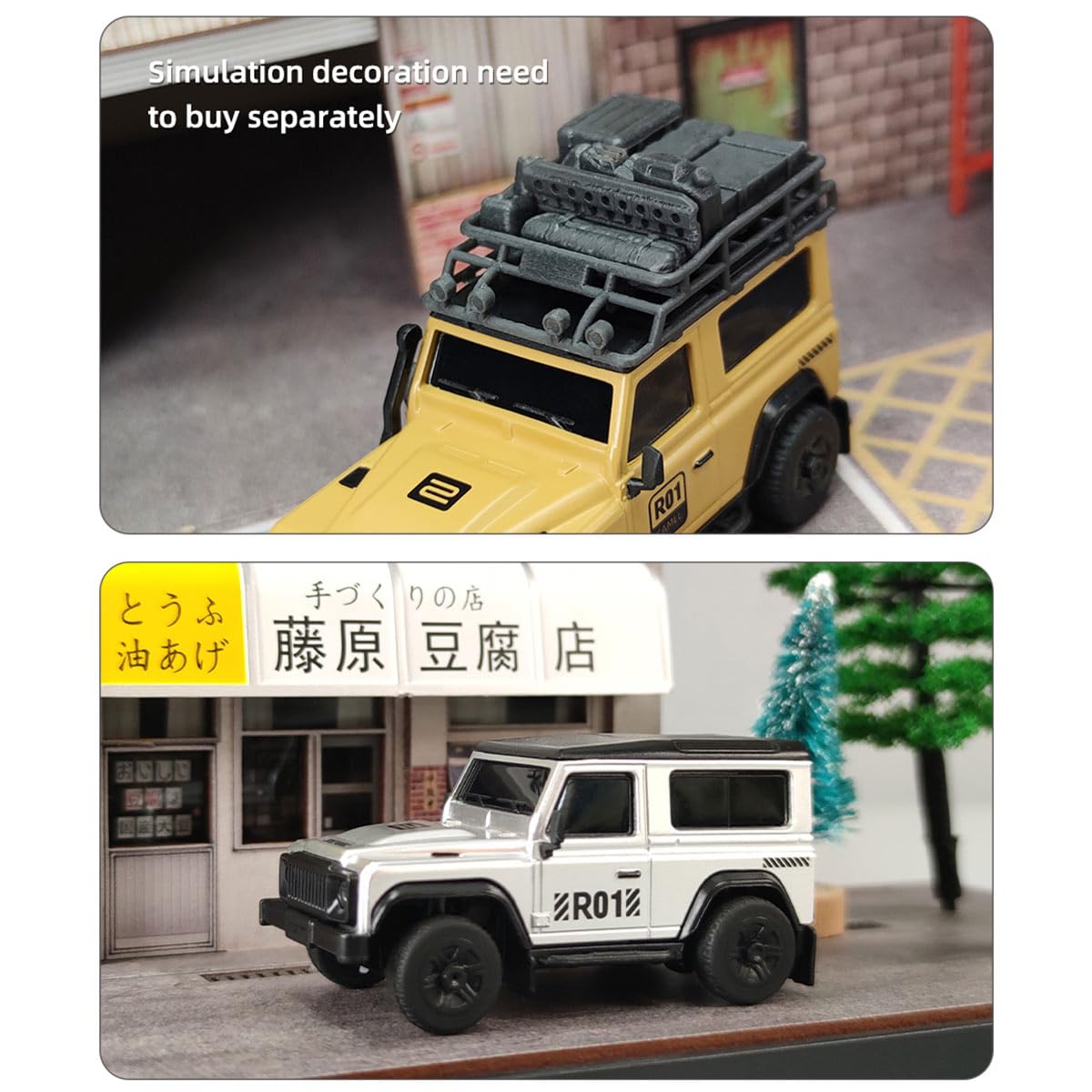 R01 1/64 samochód RC, mini pojazd wspinaczkowy 2,4 G, model RC samochód wspinaczkowy, RC Off-Road, RC Crawler Car RC Buggy, prezent urodzinowy dla dorosłych -RTR