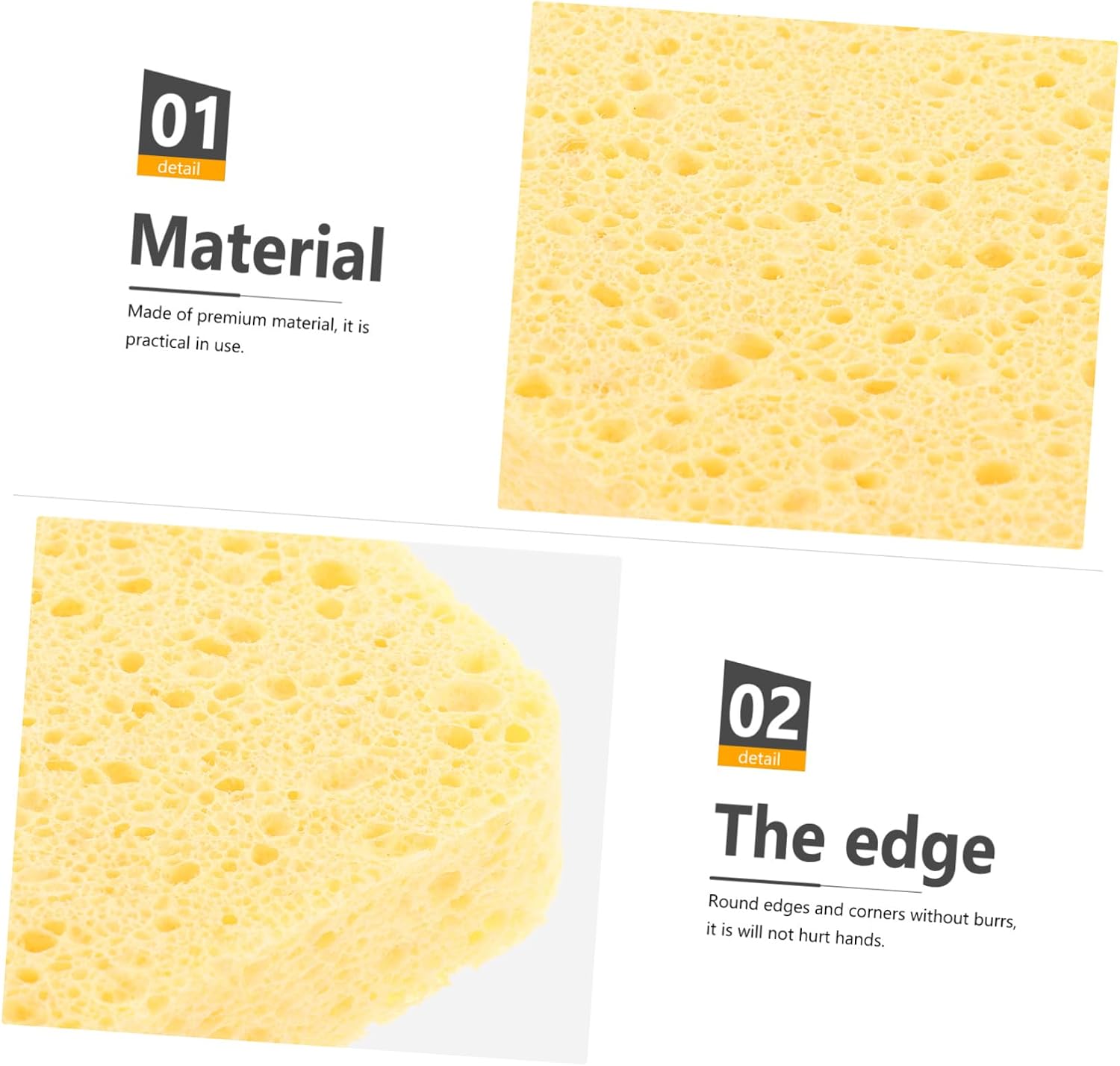VALICLUD 15pcs Kitchen Sponges for Effortless Dish Cleaning Dual-Sided Scrubber Sponges High Absorbency for Household Use Lightweight and Quick-Drying Dishwashing Pads