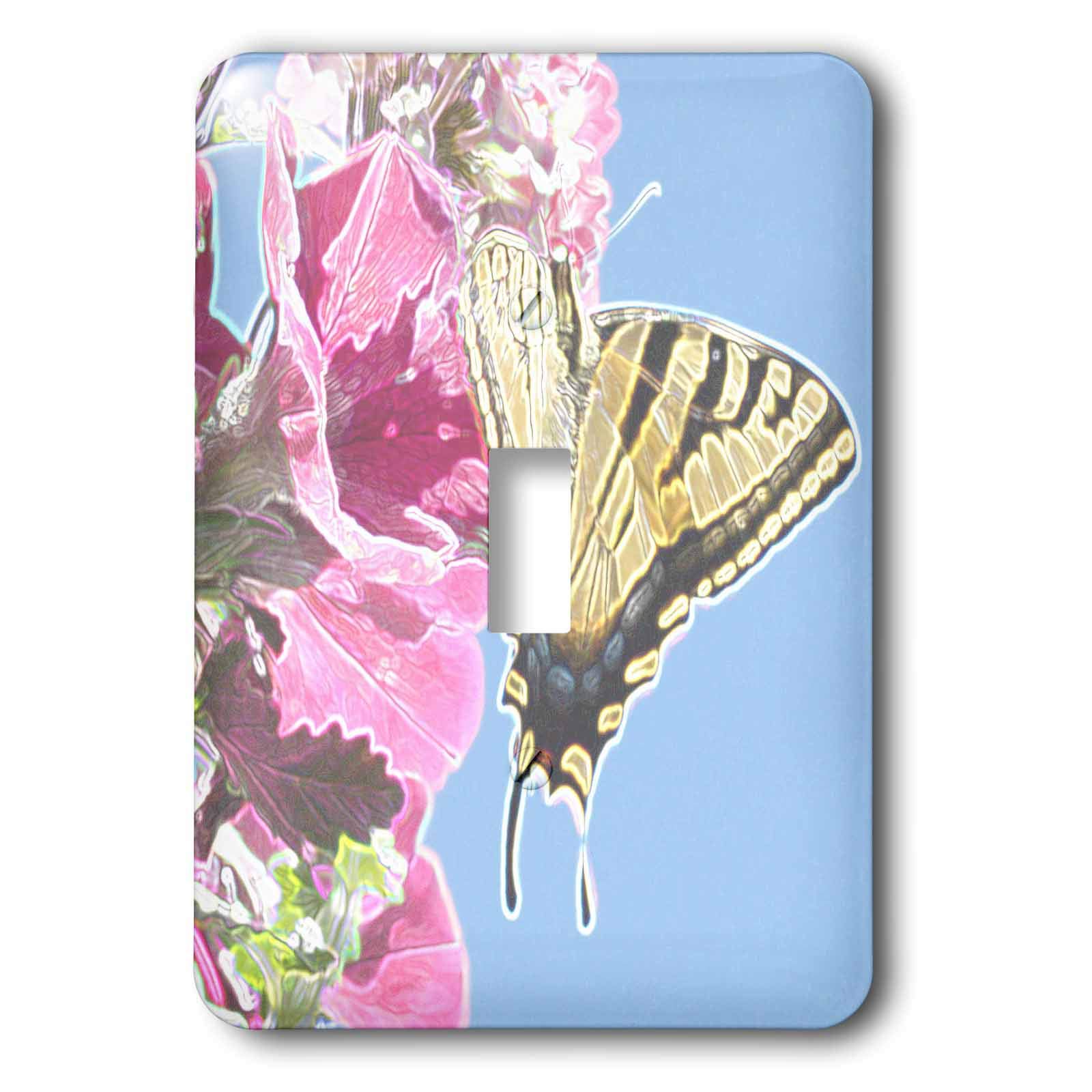 Interrupteur à baïonnette motif fleur pour remplacer vos plaques de lumière blanches