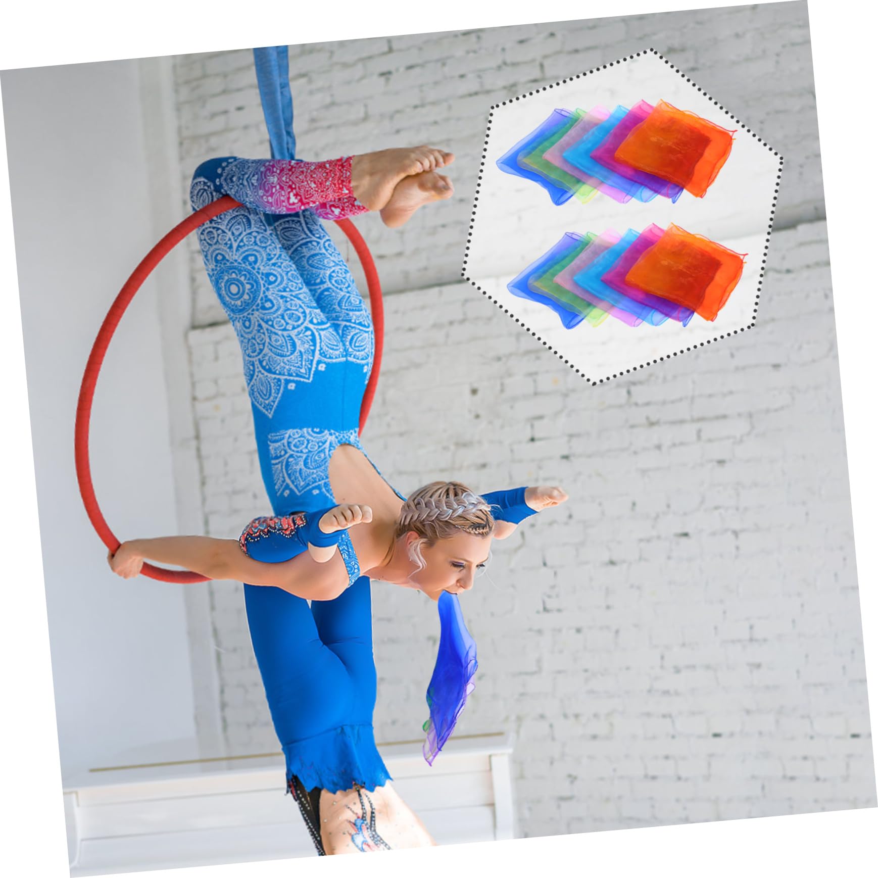 Totority Dance Scarves for Kids 12pcs Play Scarves for Children's Stage Performance