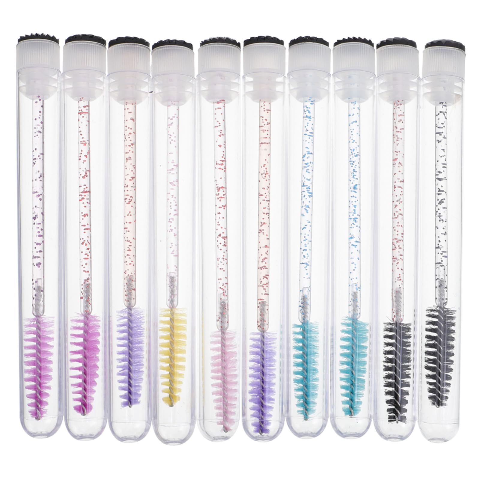 Baluue 30pcs Eyelash Brush Tube Beauty Eyelash Makeup Tool Portable Tidy Spiral Head Design Random