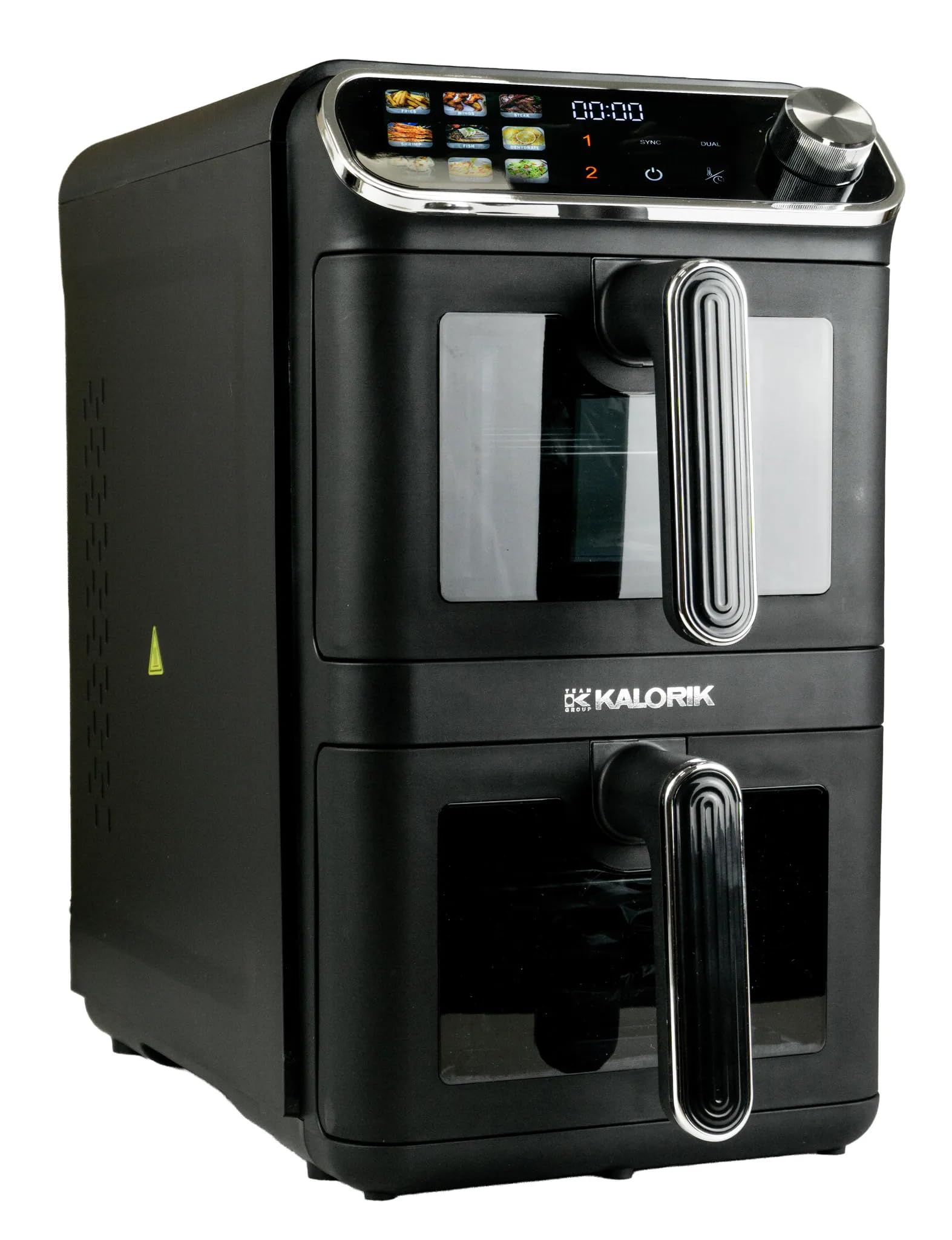 KALORIK AFT3200 frytkownica beztłuszczowa, pionowa XXL frytkownica na gorące powietrze, dwukomorowa wieża 11 l, 2260 W, AIR FRYER z 2 rusztami do smażenia, 9 automatycznych programów, wyświetlacz LCD