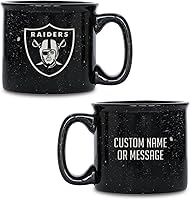 Vista 12 de Rico Industries NFL New York Giants - Taza de café personalizada de 12 onzas con logotipo grabado con láser profundo, taza de cerámica para acampar