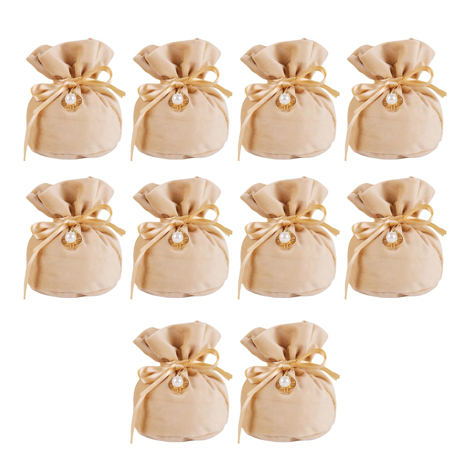 Yhplxyuus 10Pcs Velvety Cloth Drawstring Bag Wedding Gift Wrapping Pouches Birthday Party Treat Bag for Candy Chocolate Jewelry Luxury Velvety Gift Pouches
