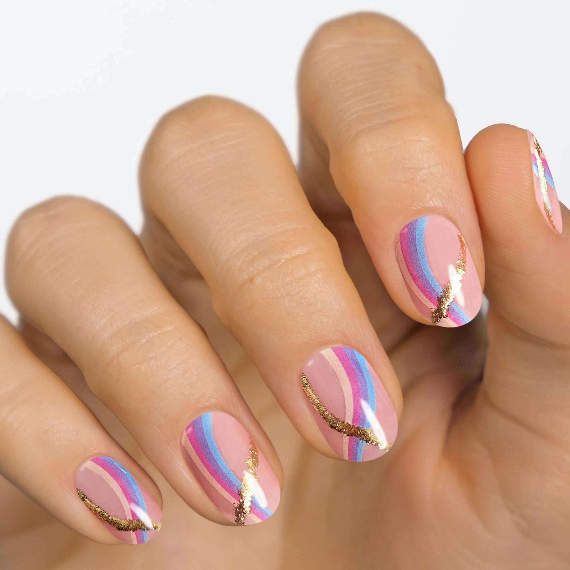 MOYOU LONDON Semi Cured Gel Nail Strips - 20 Pcs. Nail Wraps for Salon-Quality Manicure - Works with Any UV Nail Lamp - Easy to Apply, Trim, & Remove Gel Nail Stickers - Image 2