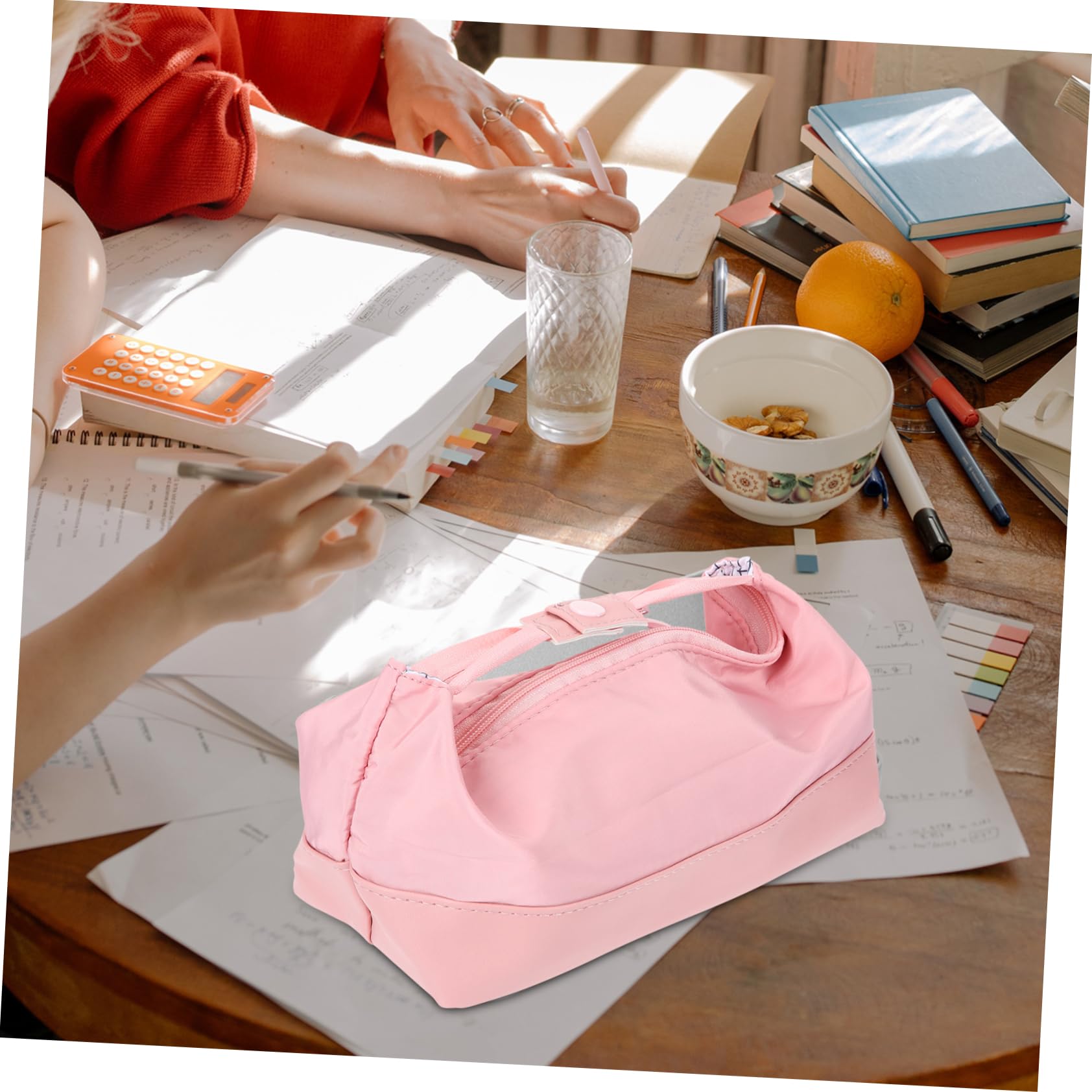 EXCEART 4piezas Organizador De Estuches De Maquillaje y Papelería Bolsa De Gran Capacidad para Cosméticos y Lápices Estuche Portátil Multifuncional