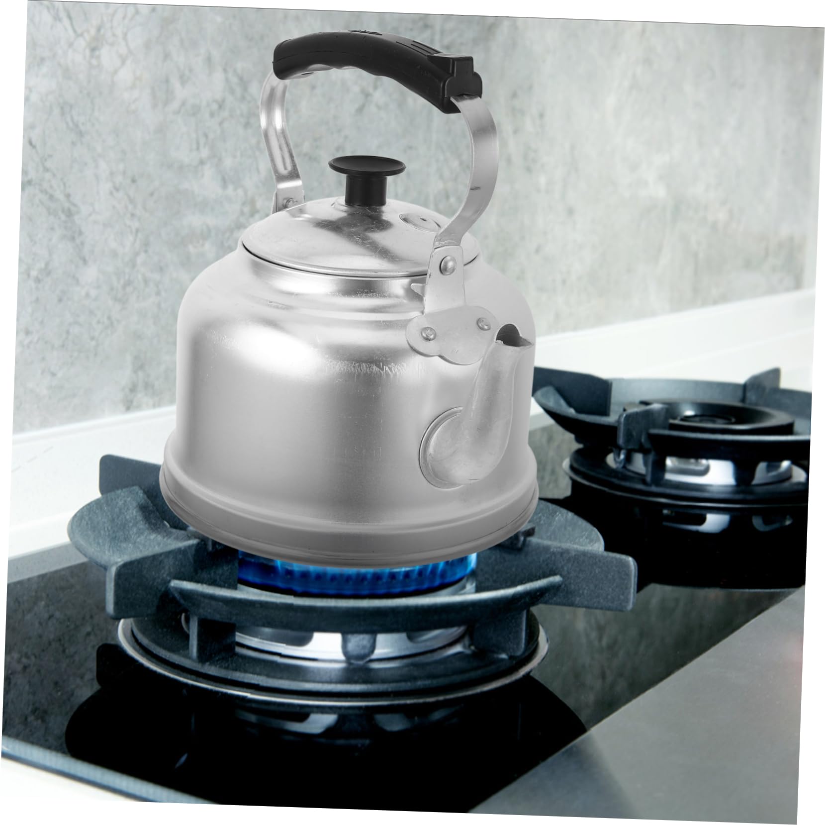 Bouilloire en Aluminium 4l Argenté, Usage sur Cuisinière à Gaz