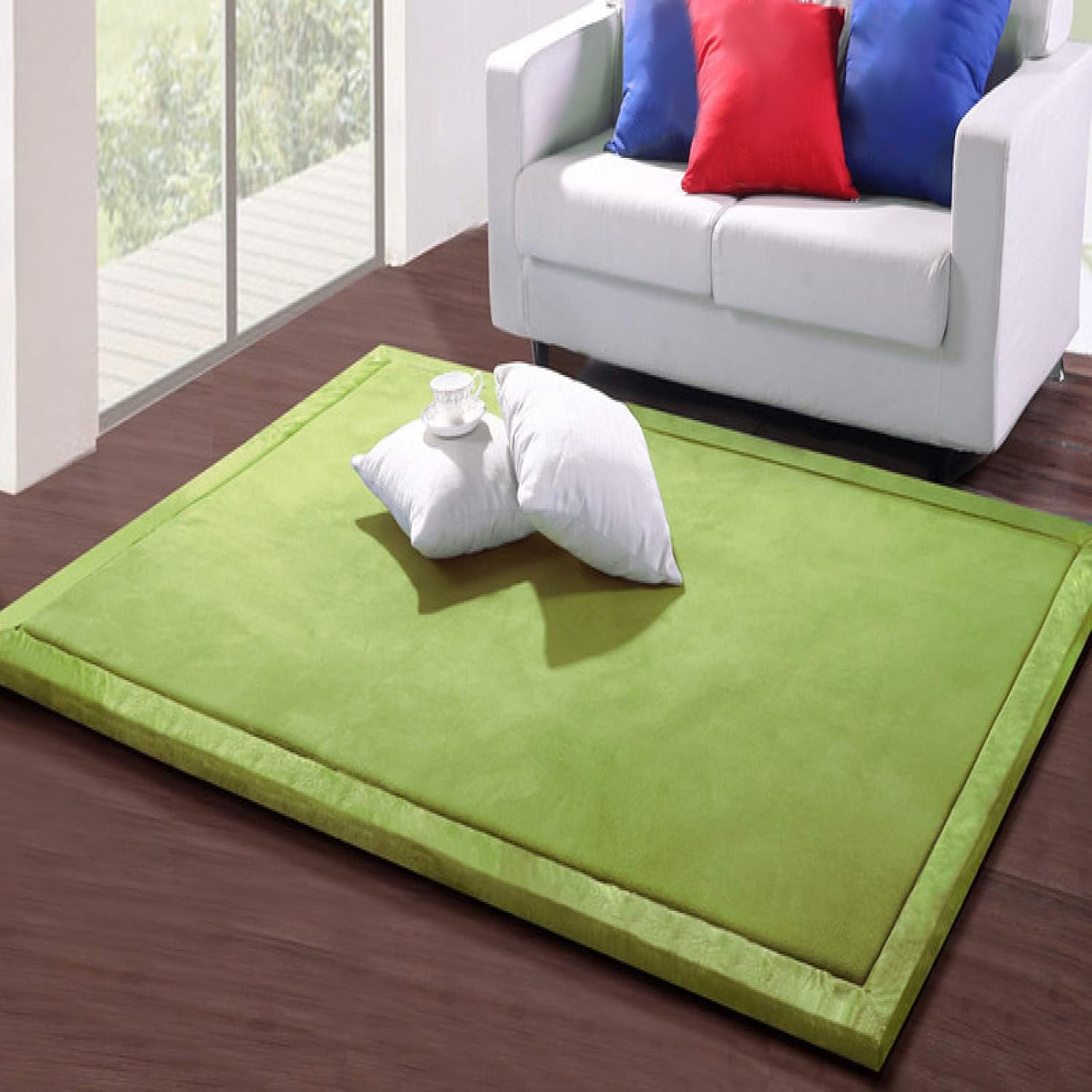 Tappeto antiscivolo per camera da letto, soggiorno, yoga, nursery – morbido tappetino per gattonare per la casa e l'aula, 200 x 220 cm