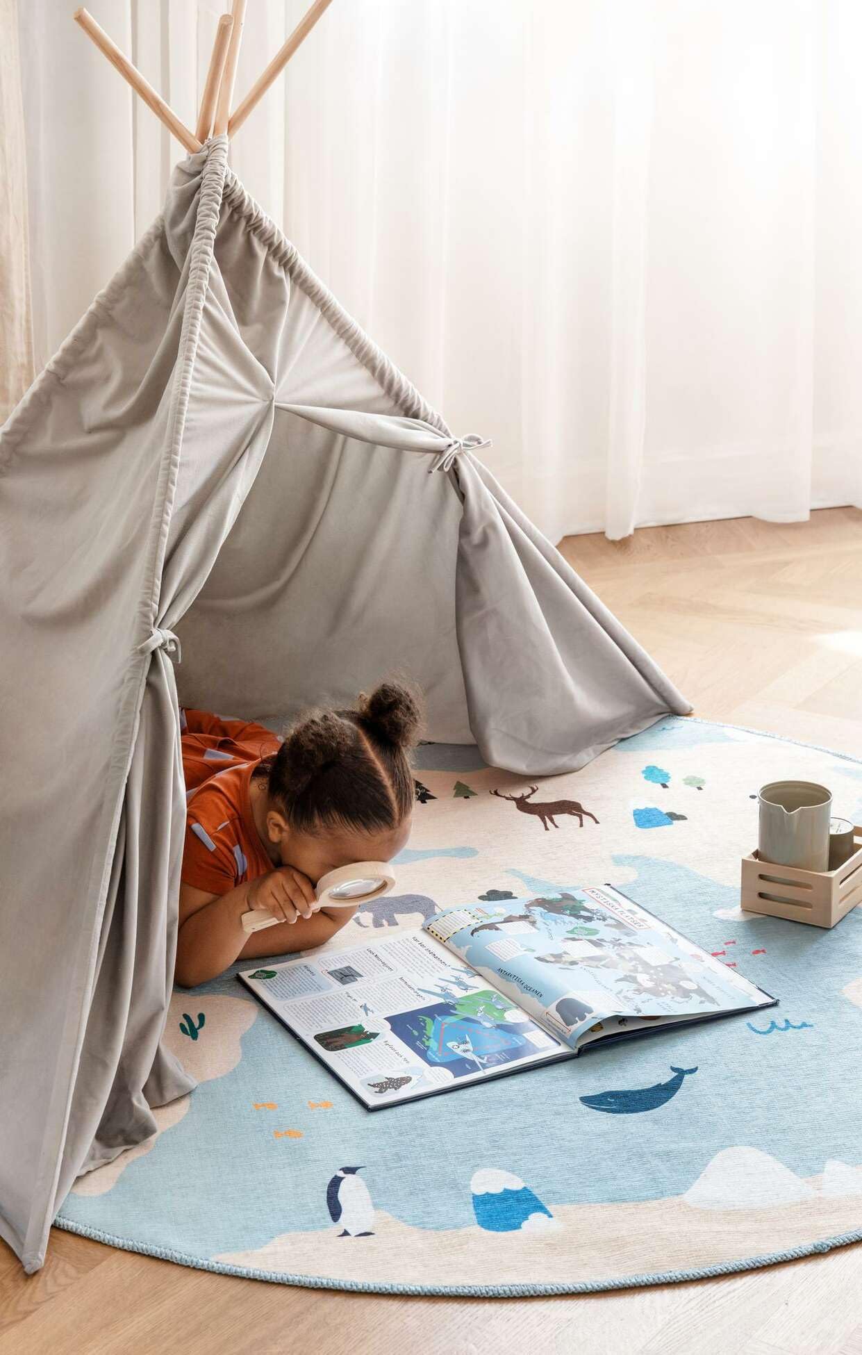 RugVista World Map, Alfombra Infantil, Modernas Niños, 100 x 160 cm, Rectangular, Pelo Corto, Cuarto del bebé, Lavado a máquina, Sin Productos químicos peligrosos, Claro Azul/Beige
