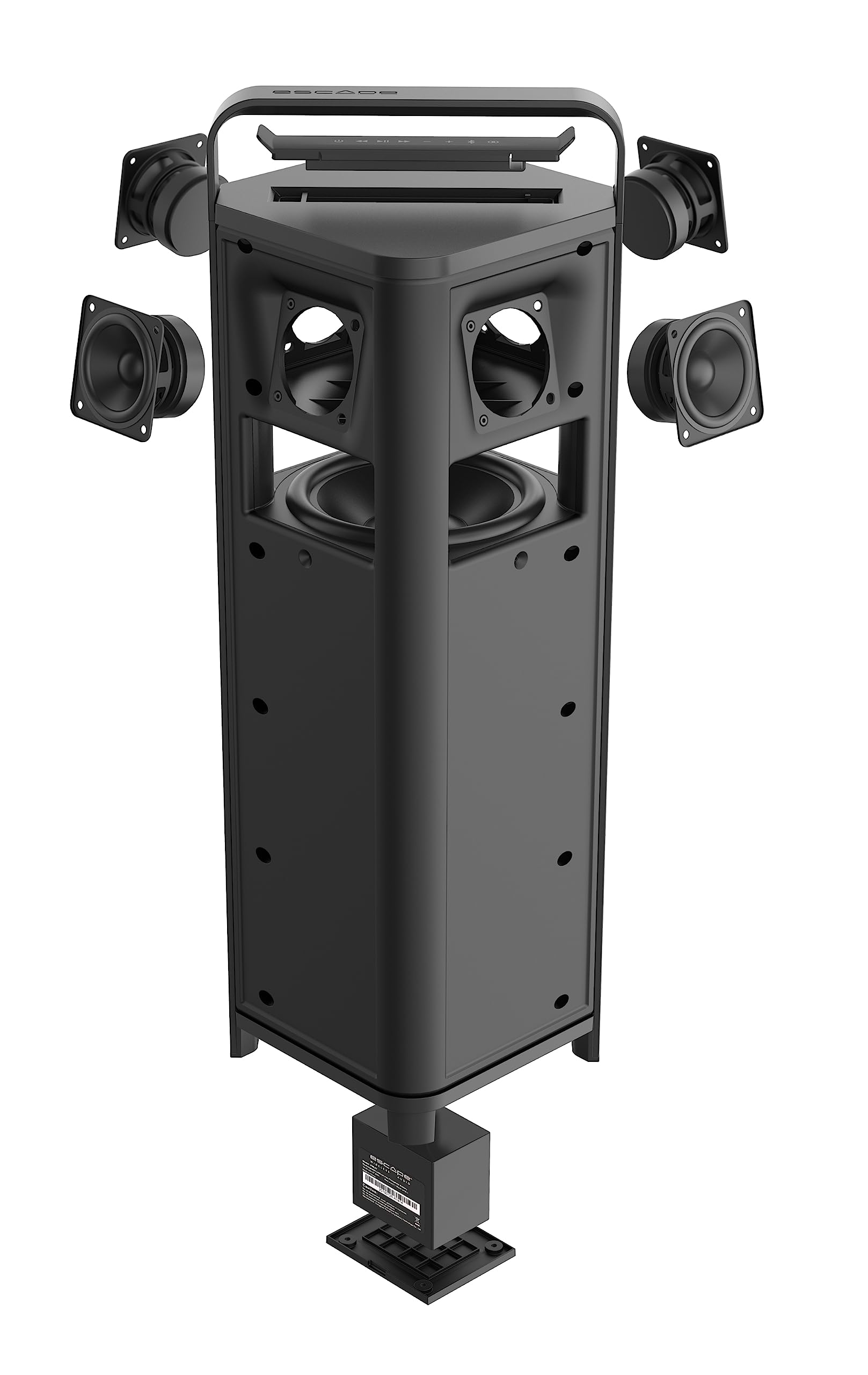 ESCAPE P9 przenośny głośnik Bluetooth, 100 W, czas pracy baterii 16 h, kolor czarny