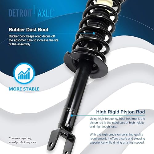 Miniatura 590 de Detroit Axle - Puntal delantero para Hyundai Sonata 2012-2014 2012-2015 Kia Optima, puntal lateral izquierdo con montaje de resorte helicoidal 2013