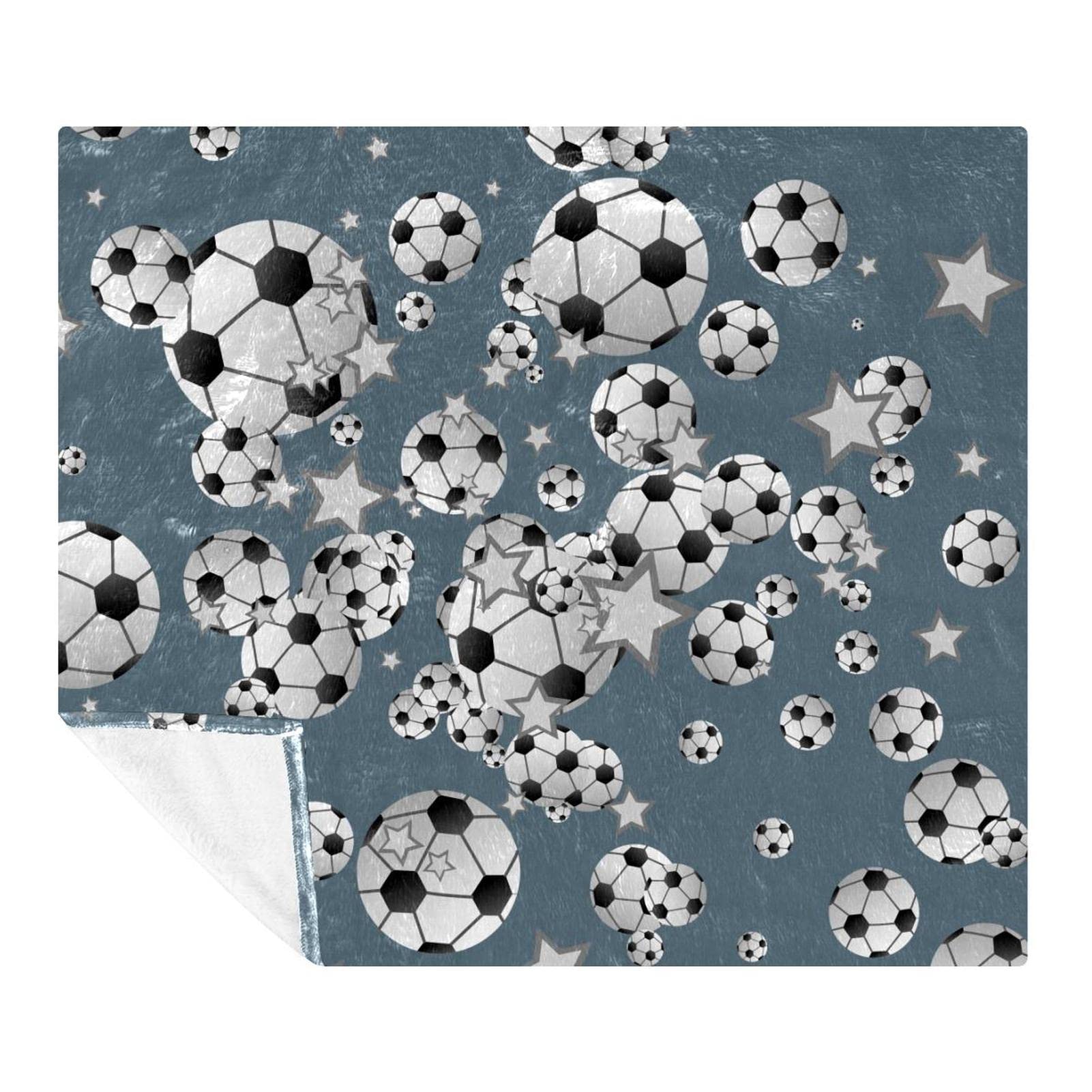 Couverture douce football et étoiles, le cadeau idéal pour lit d'enfant