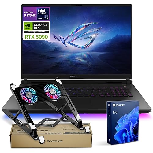 ASUS ROG Strix Scar 18 G835 Intel Ultra 9 275HX NVIDIA RTX 5090 Best Gaming Laptop, 18" ROG Nebula HDR 2.5K 240Hz/3ms, 64GB DDR5 RAM, 2TB SSD, Wi-Fi 7, W11P, Bundle with PCO Laptop Cooler