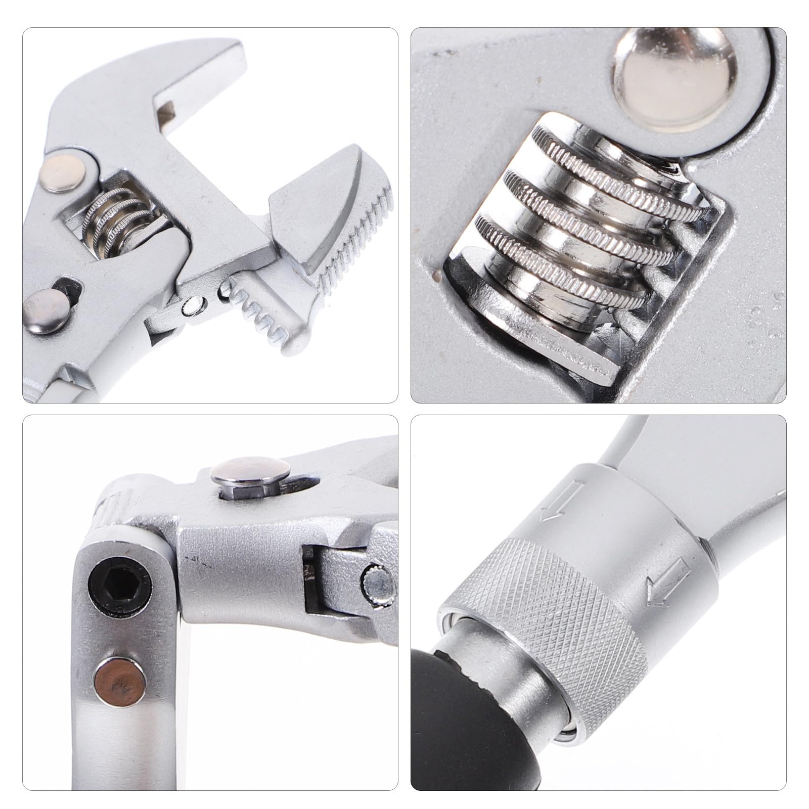 GALPADA Llave Inglesa Carraca Ajustable de 10 Pulgadas Trinquete de Alta Resistencia, Acero Cromo Vanadio, Doble Modo y Diseño Plegable para Instalación y Reparación Mecánica