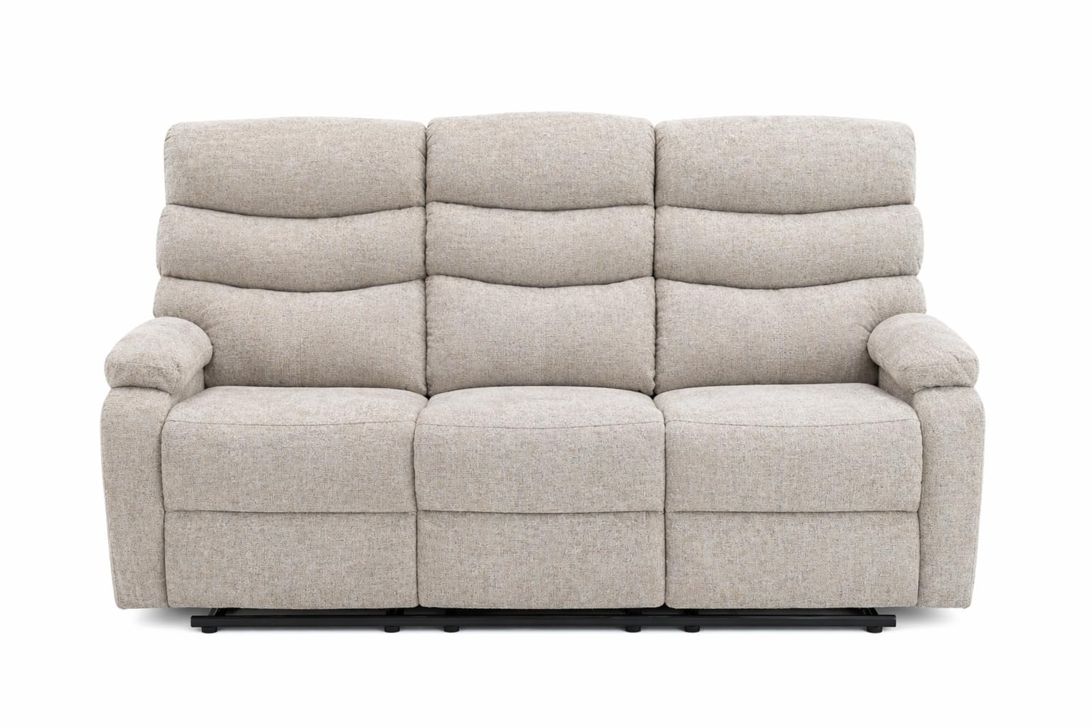 Buyqualia Sofá reclinable de 3 plazas Color Beige Claro