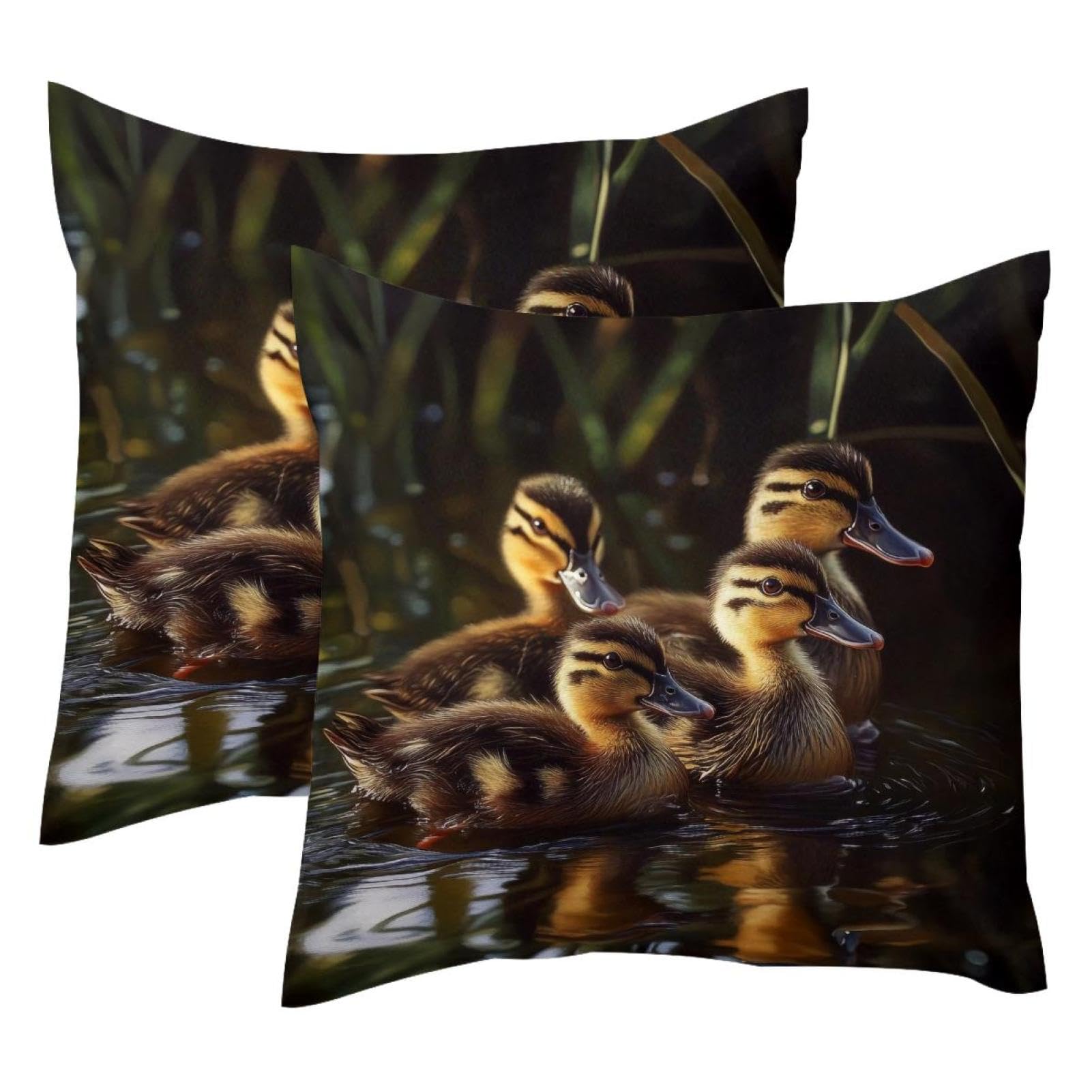 Housse de coussin velours canards indiens pour un salon cosy