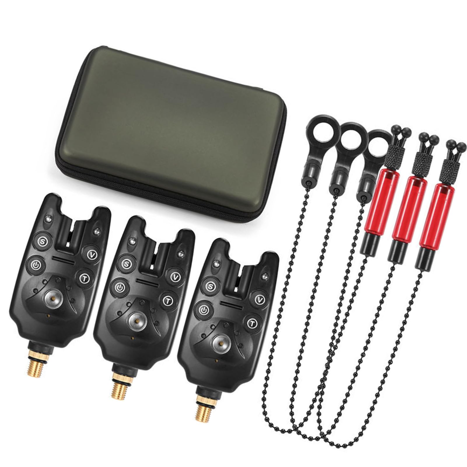 2 LED Adjustable Tone Volume Sensitivity Sound Alert Fishing Bite Alarm
