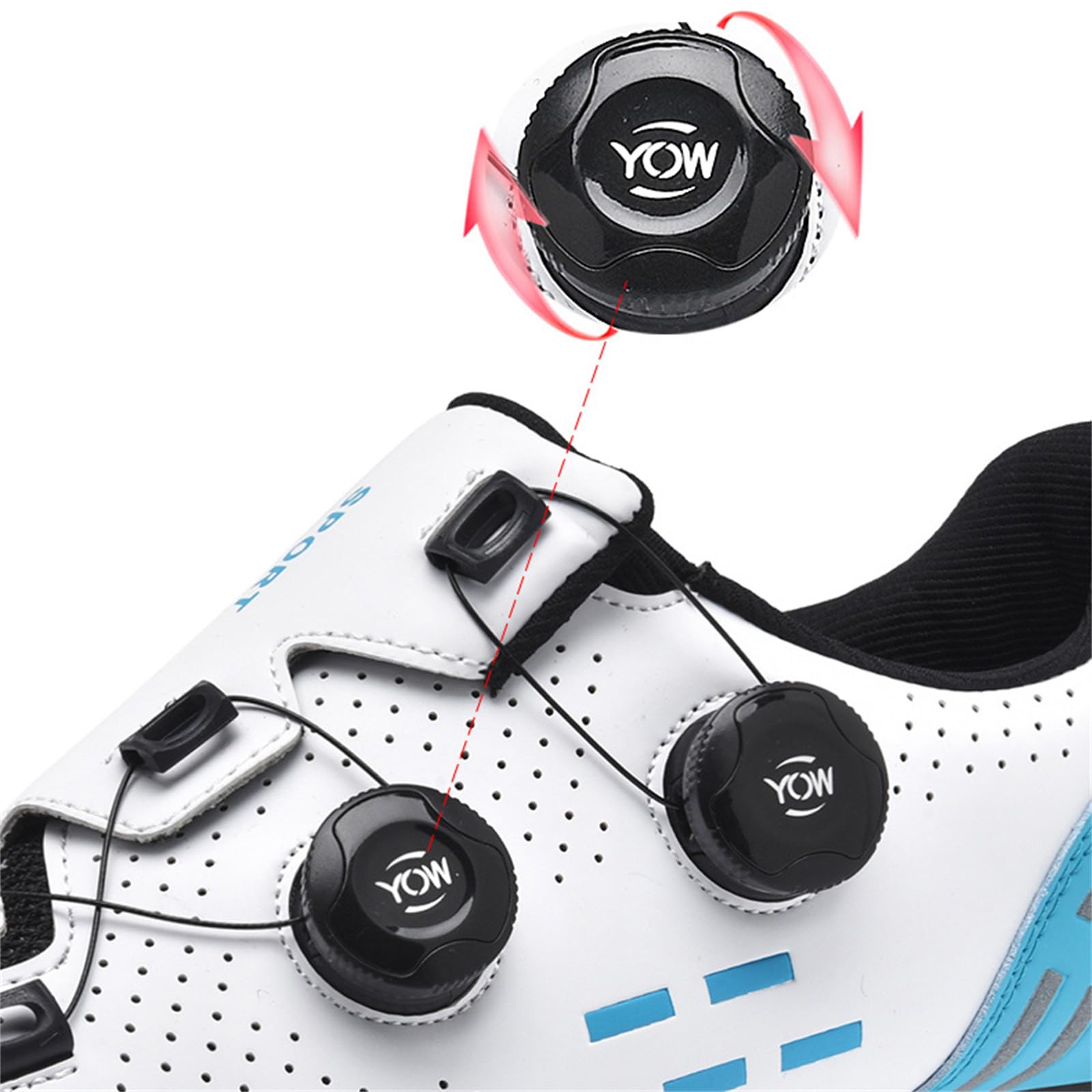 JiuQing Scarpe da Ciclismo da Uomo Compatibili con Le Tacchette Peloton SPD Delta per Bici da Strada per Interni Ed Esterni