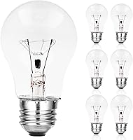 Mandala Crafts 40W A15 Clear Incandescent Appliance Bulbs E26 Base - Flicker-Free Oven, Microwave, Fridge, Stove Lights