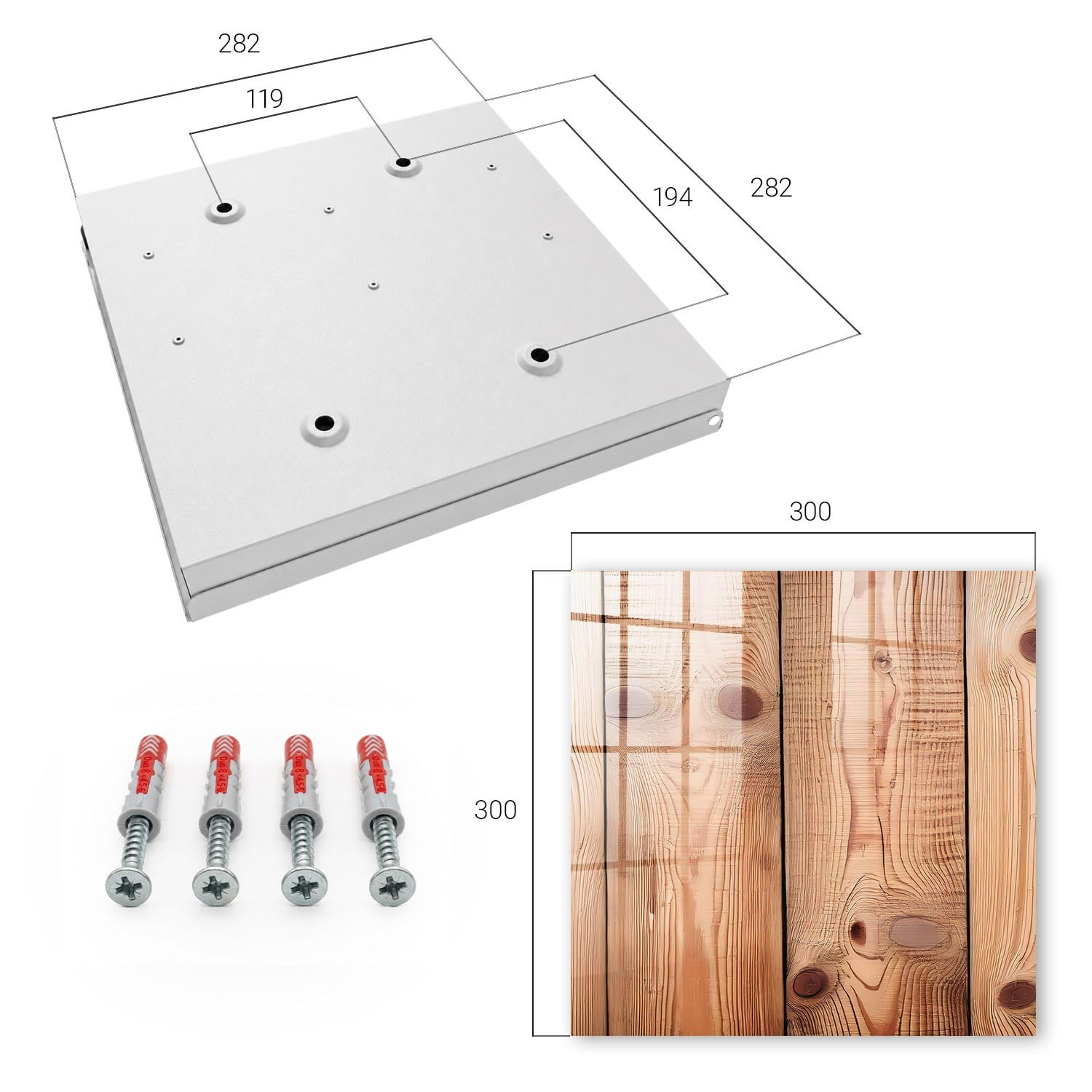 Cassetta portachiavi 30x30 cm Anelli di legno Porta Sinistra Bianco | Appendiabiti | Bacheca | Vetrinetta | Nicchia | Casellario | Armadio | Gancio | Quadro | Mobiletto | Contenitore | Supporto
