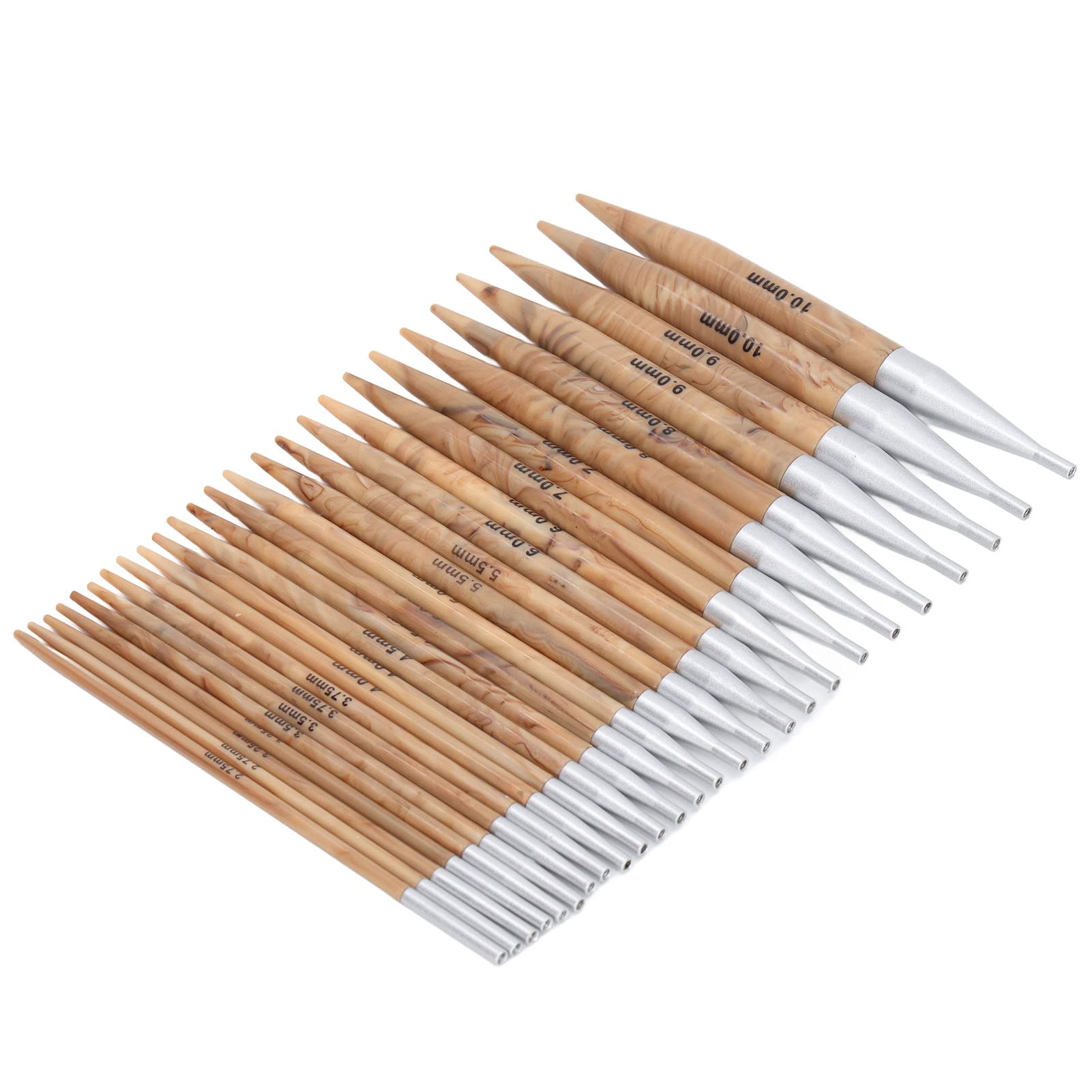 para agujas de tejer, para un juego de agujas circular intercambiable, agujas circulares desmontables de aluminio con agujas intercambiables de 13 tamaño, suave y