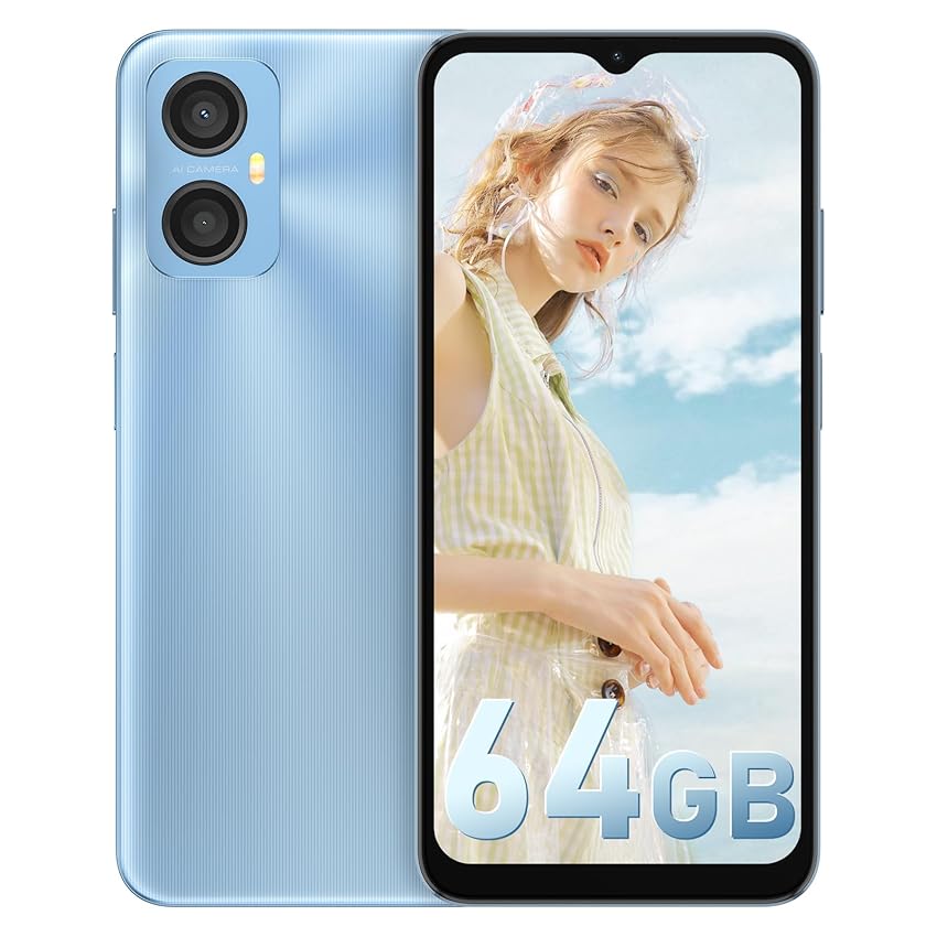 Immagine del prodotto Blackview A52 Smartphone con 6.52'' HD+, 5180mAh, 64GB ROM/TF-1TB+3GB RAM, Octa-Core, 13MP+5MP, 4G Dual SIM Telefono Cellulare, GPS/Face ID/Fingerprint/Modalità Panorama/Tipo-C/3.5mm Cuffie Jack