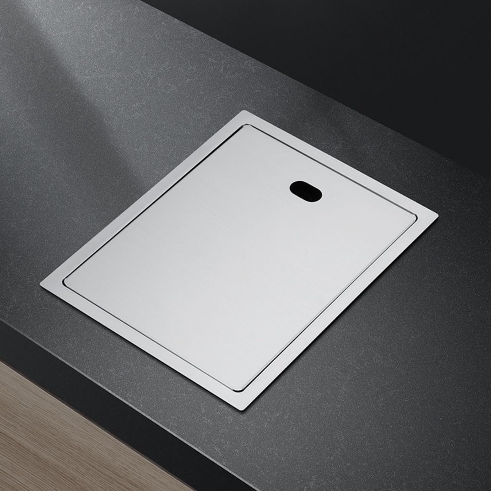 Impianti Lavello da Cucina Invisibile in Acciaio Inossidabile 304 con Piastra di Copertura - Ideale per Piccoli Spazi E Aree Bar, Design Nascosto con Rubinetto Pieghevole Cucina (Color : Silver, S :