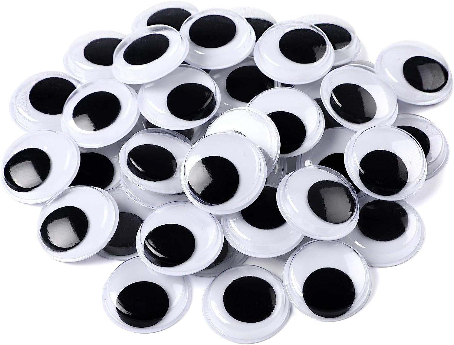 MOREL 25MM Round Googly Eye, Wiggle Eye, for USE in Craft Making Googly Eye Stuffed, Soft Toys, Dolls,DIY, Black and White Craft Decoration|25 PCS|-picture-40