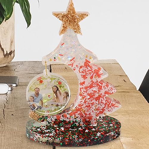 Miniatura 7 de Moldes de marco de fotos de resina, marco de fotos de árbol de Navidad, molde de silicona hecho a mano, manualidades de fácil liberación, pantalla