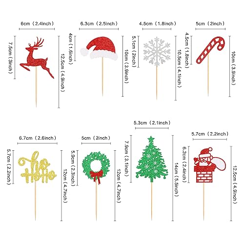 Miniatura 10 de Ercadio Paquete de 24 adornos de pan de jengibre para magdalenas para niños o niñas, para Navidad, para hombre o niña, para decoración de fiesta de