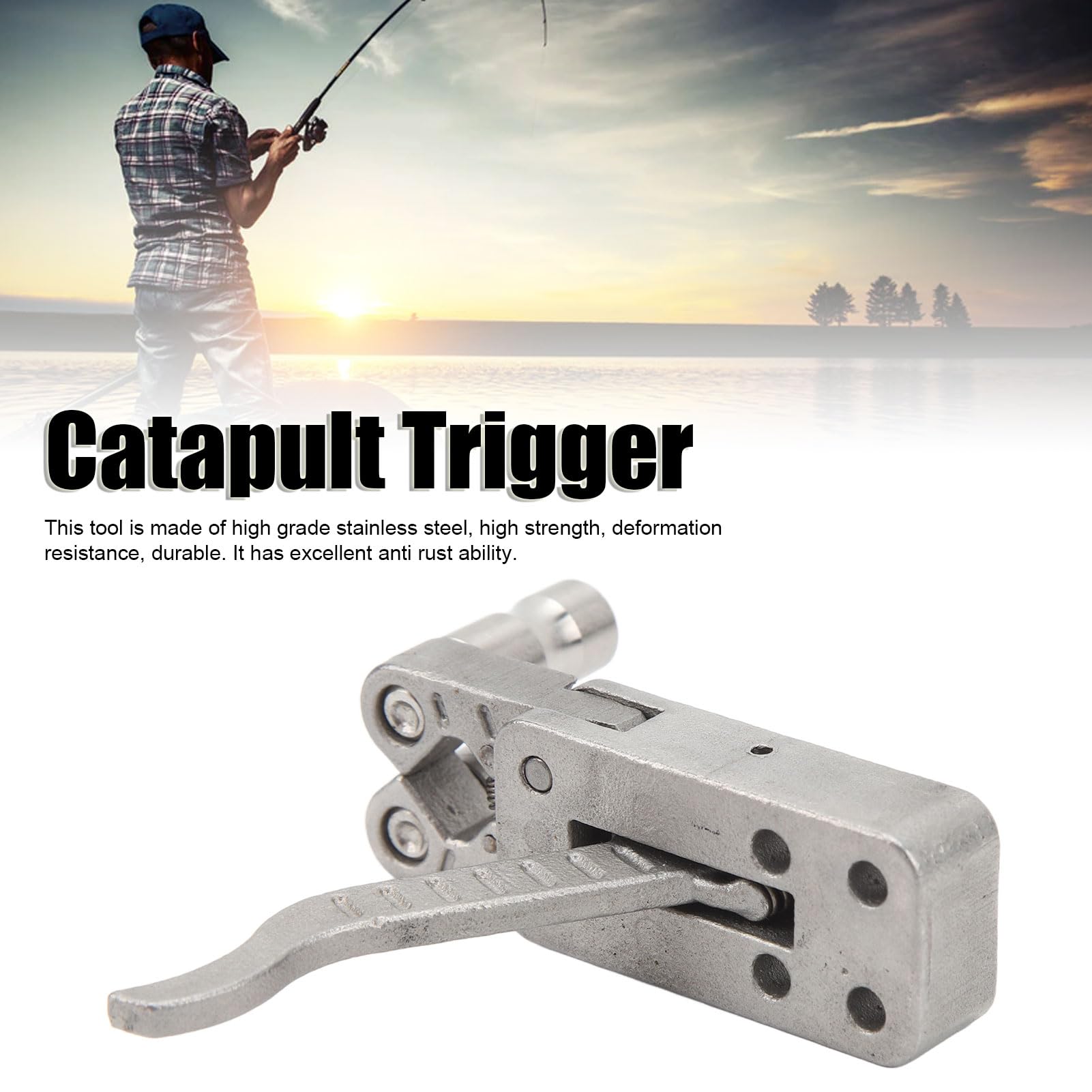 Slingshot Catapult Trigger, Acciaio Inossidabile Potente Forza capacità di Risposta Rapida Dispositivo di Rilascio della Fionda per attività all'aperto con Fionda Fai da Te