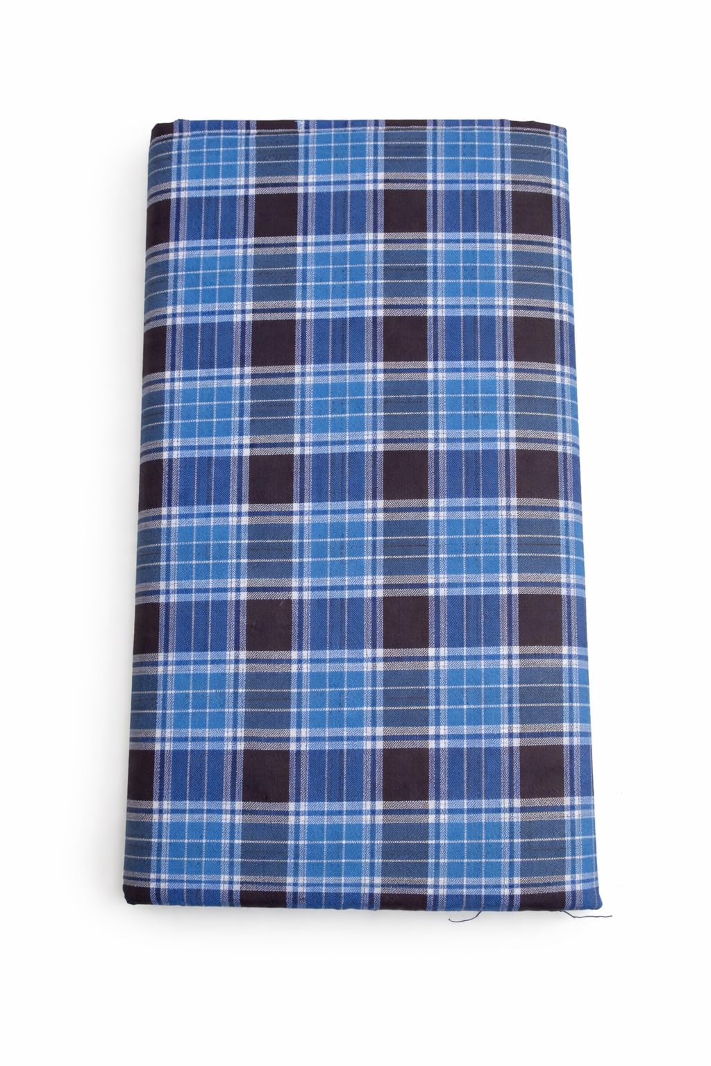 Nadeem s world Cotton Handloom Lungi, Traditional Blue Checkered Pattern, 2.25 Metres, Free Size pack of 1-picture-25