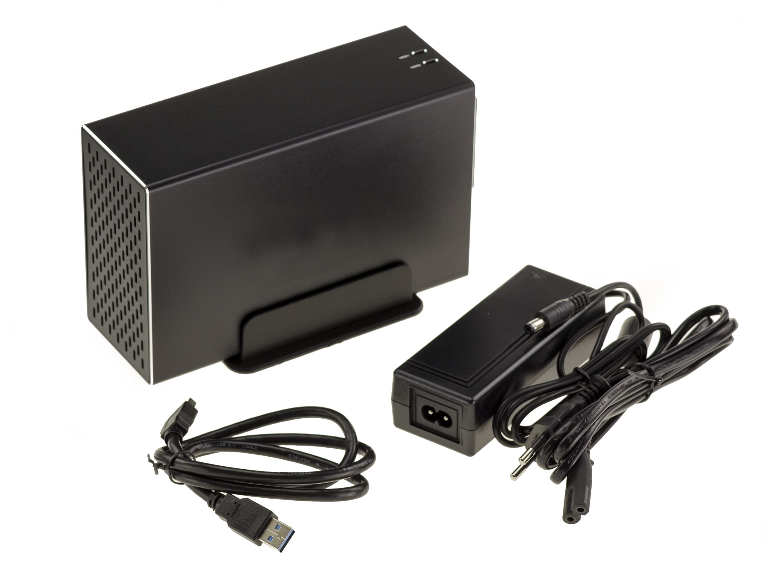 KALEA-INFORMATIQUE Alloggiamento USB 3.0 5G per 2 unità disco SATA. Alimentazione da 50 W, capacità di 32 TB. HARDWARE RAID 0 1 0+1
