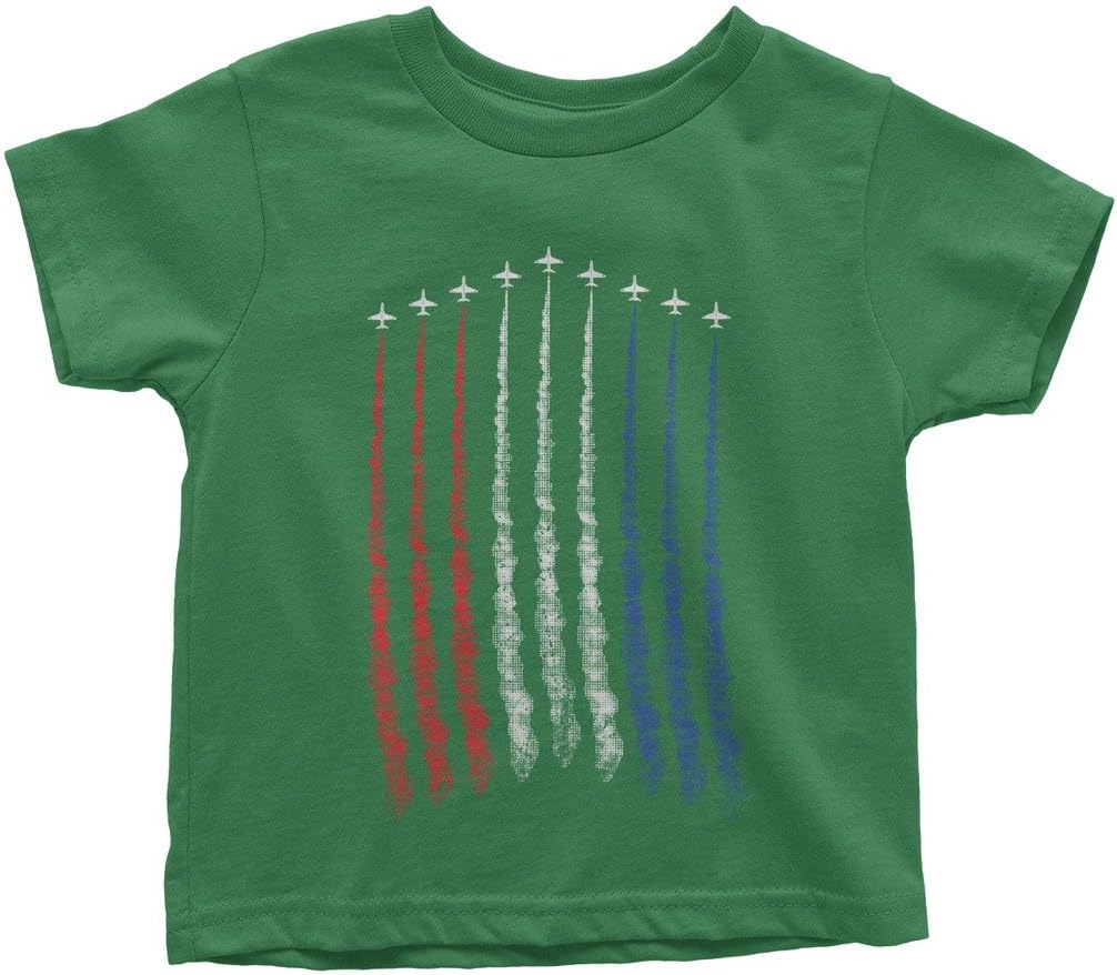 Threadrock Kids Red White Blue Air Force Flyover Toddler T-Shirt
