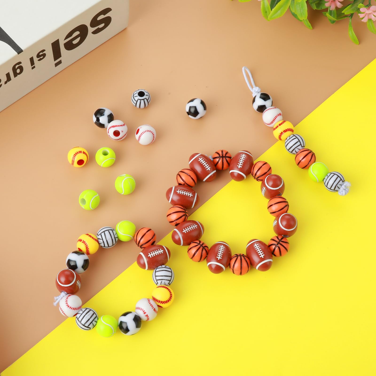 Baseball-Perlen Aus Acryl – 50 Stück, 12 Mm, Für Armbänder, Halsketten, DIY Baseball-Perlen Aus Acryl – 50 Stück, 12 Mm, Für Armbänder, Halsketten, DIY