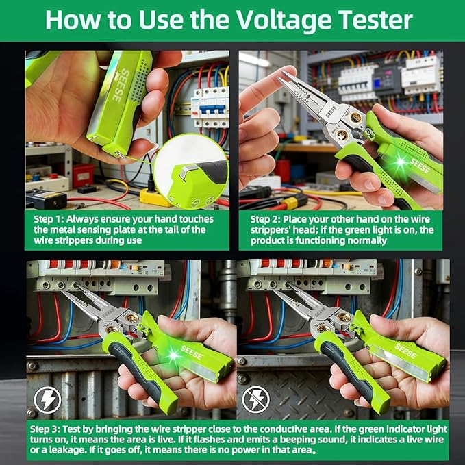 Alicate Polivalente 8 en 1 SEESE para Electricista miniatura 3