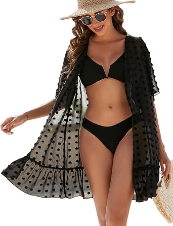 Womens Cover Up Beachwear Button Up Shirt Loose Soft Swimsuit Cover Ups One Size