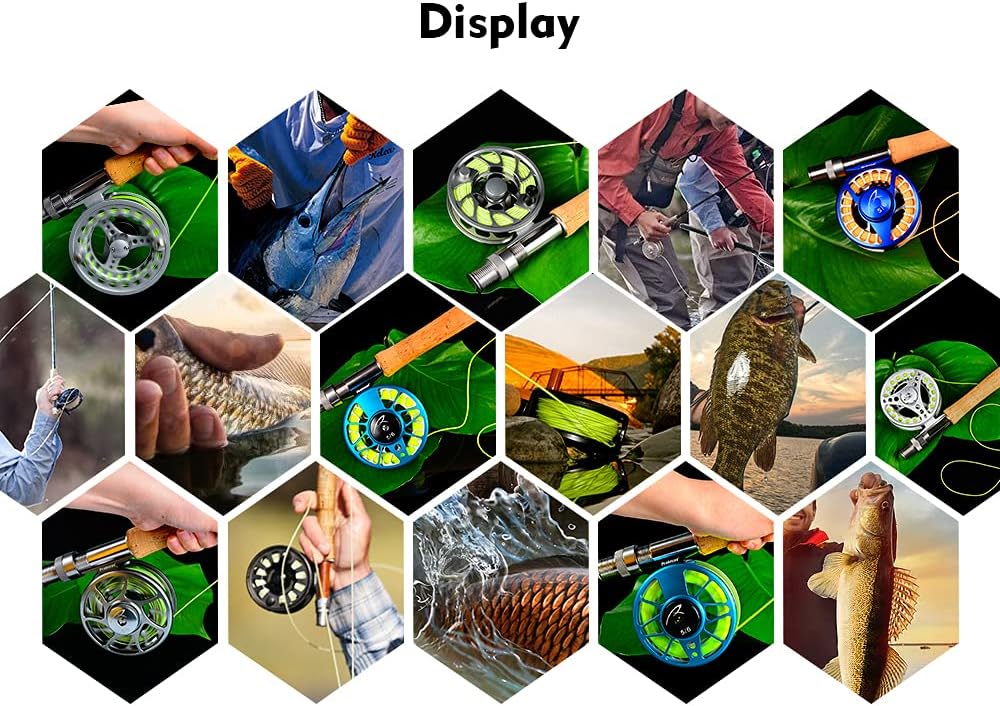 HUIOP Fly Reel, Full Metal Fly Fishing Reel Aluminum Alloy Body Reel with CNC Machined 3/4 5/6 7/8 Fishing Fly Reel