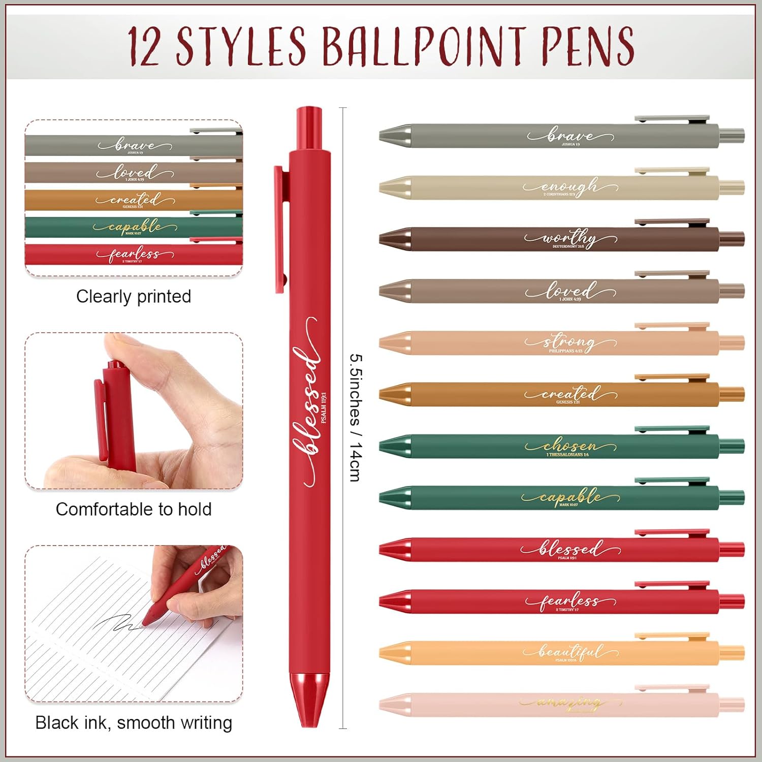 Kosiz 12 Sets Christian Gifts Bulk Inspirational Prayer Journals with Pens A6 Spiral Bible Notebook Religious Valentines Gift for Women Men Church Members Bible Study Groups (Retro Color) - Image 3