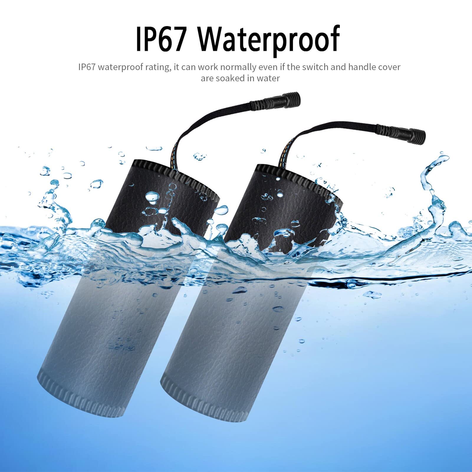 Manopole riscaldate per moto Scaldamani invernali Smart Switch a tre velocità IP67 Impermeabile antiscivolo Ricarica USB per la guida con tempo freddo